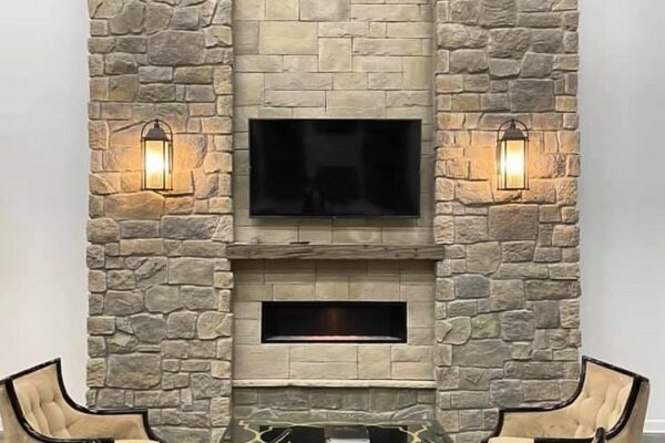Cockrill Bend Showroom Tall Fireplace
